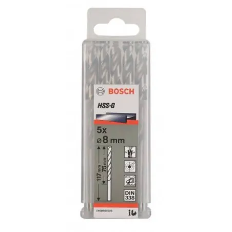 Brocas Metal HSS-G 1/2" - 12.7mm 5u, Bosch 2608585464 Bosch-Broca Metal HSS-G Bosch 12.7mm - 1/2" Acero Rapido 2608585464 para a