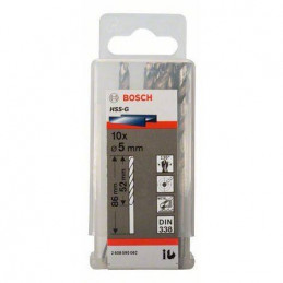 Broca Metal HSS-G Bosch 2.4mm - 3/32" Acero Rapido 2608585438 para acero hierro 10 Unidades