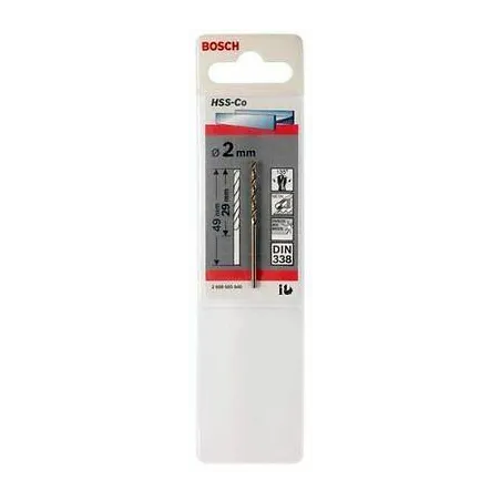 Brocas Metal HSS-Co 2.5mm x30x57mm Cobalto, Bosch 2608585841 Bosch-Broca Metal HSS Cobalto Bosch 2.5mm x30x57mm 2608585841 Para 