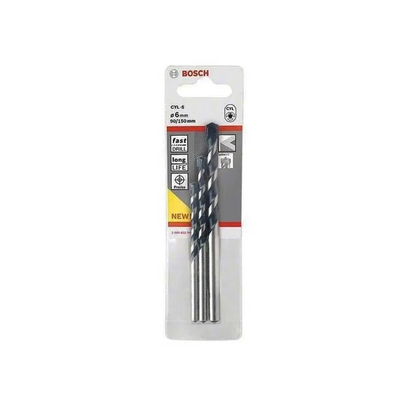 Brocas Concreto Set 3pzas 5/6/8mm x50x100mm CYL-5 Carburo Hormigon y  Piedra,Bosch 2608588164