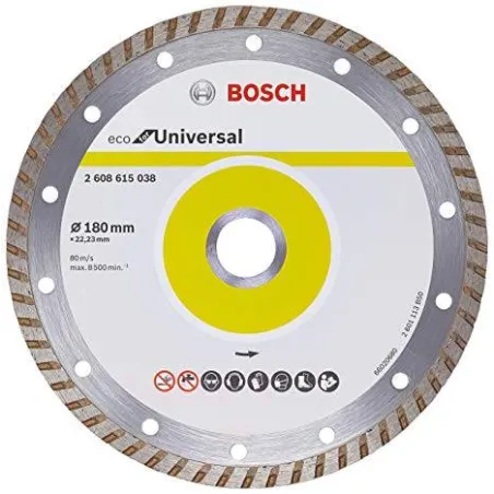  Discos Diamantados 7" Eco Universal Turbo, Bosch 2608615038 67.79661 Disco Diamante ECO Bosch 7" x22.23mm 2608615038 Universal 
