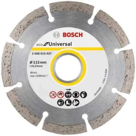 Discos Diamantados 4 1/2" Eco Universal Segmentado, Bosch 2608615027 19.491525 Disco Diamante ECO Bosch 4 1/2" x22.23mm 2608615