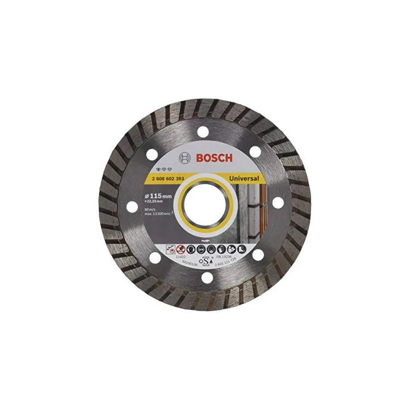 Disco Diamante Standard Bosch 4 1/2" x22.23mm 2608602393 Universal Turbo Construccion Metal