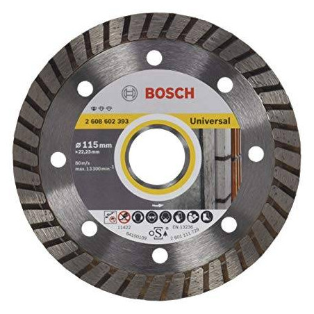 Disco Diamante Standard Bosch 4 1/2" x22.23mm 2608602393 Universal Turbo Construccion Metal