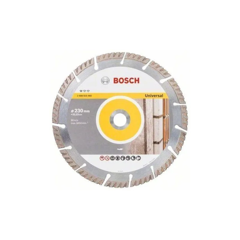 Disco Diamante Standard Bosch 9" x22.23mm 2608615065 Universal Segmentado Construccion Metal