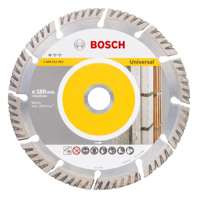 Disco Diamante Standard Bosch 7" x22.23mm 2608615063 Universal Segmentado Construccion Metal