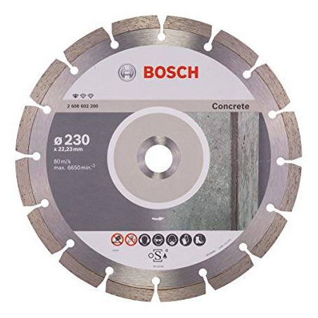 Disco Diamante Standard Bosch 9" x22.23mm 2608602200 para Hormigon Duro