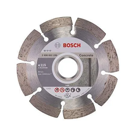  Discos Diamantados 4 1/2" Standard para Hormigon Duro, Bosch 2608602196 37.288136 Disco Diamante Standard Bosch 4 1/2" x22.23mm