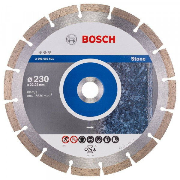 Disco Diamante Standard Bosch 9" x22.23mm 2608602601 para Roca Natural