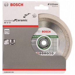 Disco Diamante Standard Bosch 4 1/2" x22.23mm 2608602201 para Ceramica y azulejos