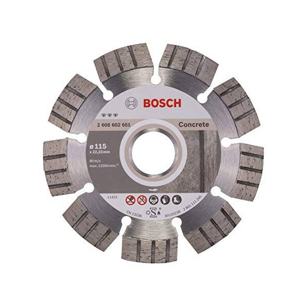 Disco Diamante Best Bosch 4 1/2" x22.23mm 2608602651 para Hormigon Duro y Hormigon Armado