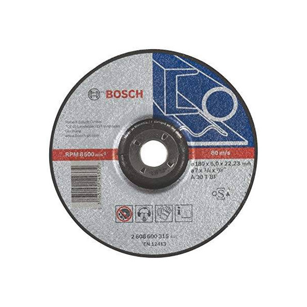 Disco Abrasivo Desbaste Bosch Metal 7" - 180mm x6.0 Expert 2608600315