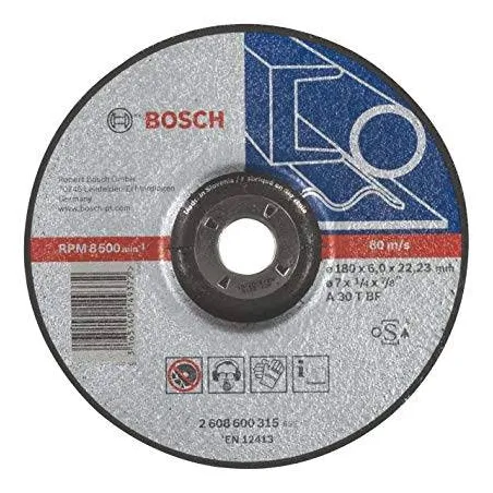  Discos Desbastes 7" x6.0 Expert, Bosch 2608600315 11.355932 Disco Abrasivo Desbaste Bosch Metal 7" - 180mm x6.0 Expert 26086003