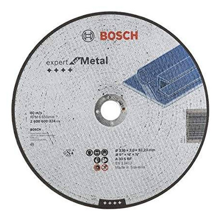 Disco Abrasivo Corte Bosch Metal 9" - 230mm x3.0mm Expert 2608600324