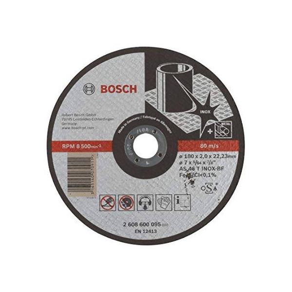Disco Abrasivo Corte Bosch Inox 7" - 180mm x2.0mm Expert 2608600095