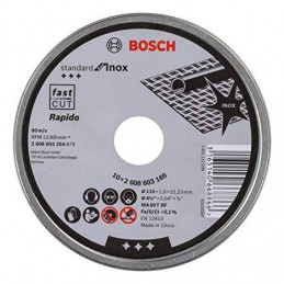 Disco Abrasivo Corte Bosch Inox 4 1/2" - 115mm x1.0mm Set con 10 Discos Standard 2608603254