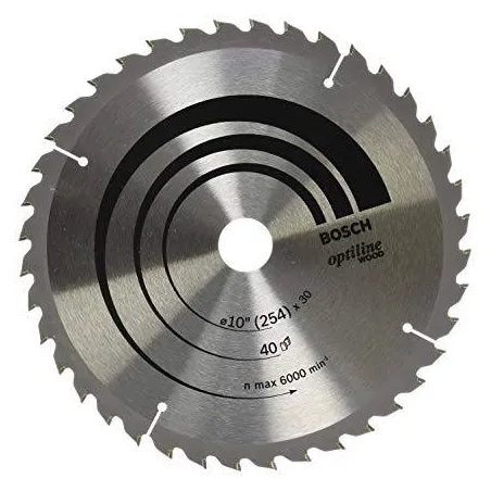  Discos Sierra Madera 10" 40D Carburo Optiline Madera Para Ingletadoras Bosch 2608640907 94.067797 Disco Sierra Circular Madera 