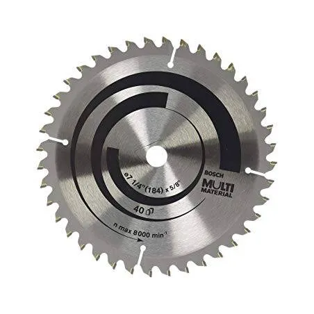 Discos Sierra Madera 7-1/4" 40D Carburo Multimaterial Bosch 2608640943 Bosch-Disco Sierra Circular Madera Bosch 7 1/4" 40 Diente