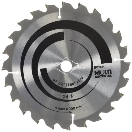  Discos Sierra Madera 7 1/4" 24D Carburo Multimaterial Bosch 2608640942 96.610169 Disco Sierra Circular Madera Bosch 7 1/4" 24 D