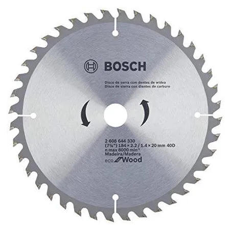  Discos Sierra Madera 7 1/4" 40D Carburo ECO Madera Bosch 2608644330 54.237288 Disco Sierra Circular Madera Bosch 7 1/4" 40 Dien