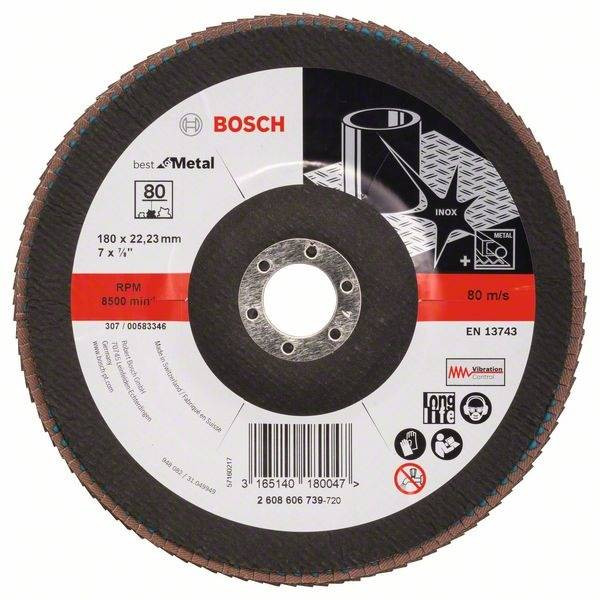Disco Flap Metal Bosch 7" Grano 80 Best 2608606739