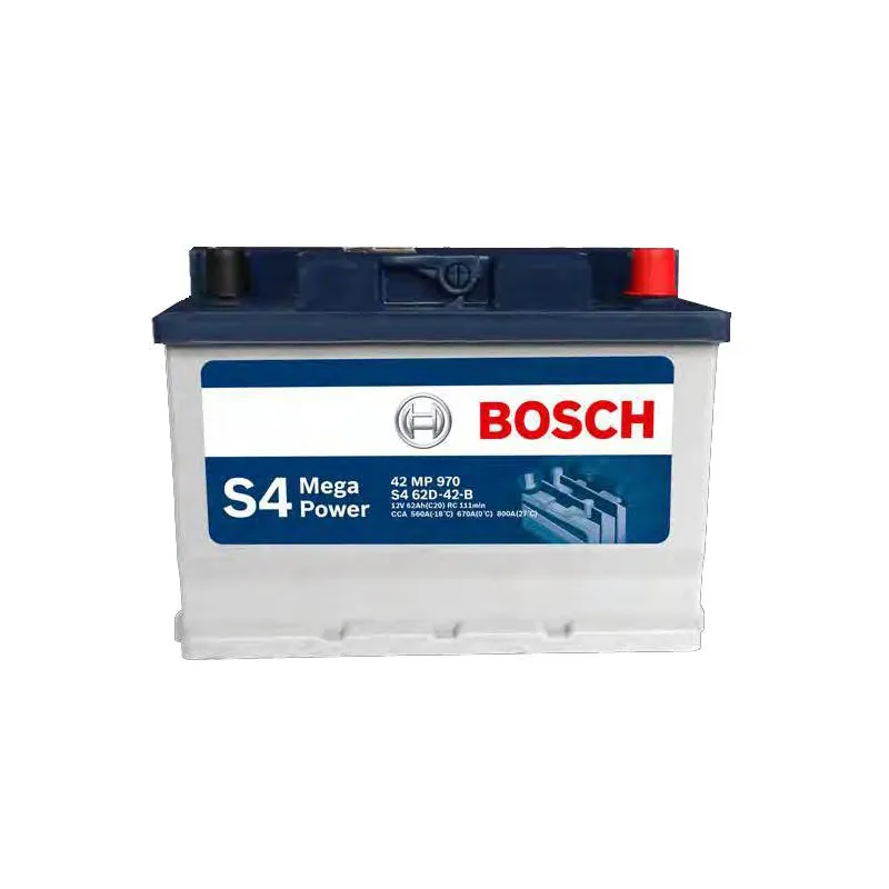 Bateria para Auto Bosch 42MPS4 (S4 60D) de 13 Placas 62AH Sellada Polos - + RC 111min. CCA 560 L 233mm AN 174mm AL 172mm