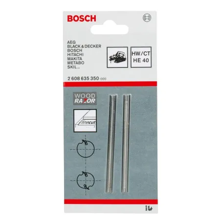  Cuchillas Para Cepillo Electrico Bosch GHO 20-82 2Pz Universal Woodrazor 2608635350 77.966102 Cuchillas Para Cepillo Electrico 