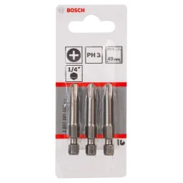 Punta Phillips Bosch PH3 x50mm 3 Unidades 2607001531 Bosch-Punta Phillips Bosch PH3 x50mm 3 Unidades 2607001531 -2607.001.531-00