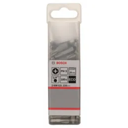 Punta Phillips Bosch PH3 x25mm 100 Unidades 2608521220 Bosch-Punta Phillips Bosch PH3 x25mm 100 Unidades 2608521220 -2608.521.22