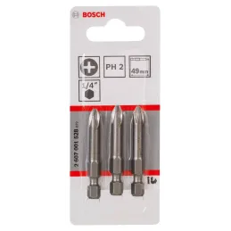 Punta Phillips Bosch PH2 x50mm 3 Unidades 2607001528 Bosch-Punta Phillips Bosch PH2 x50mm 3 Unidades 2607001528 -2607.001.528-00