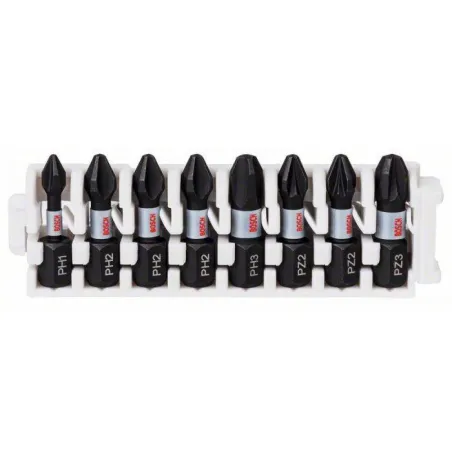  Juego de 8 Puntas Bosch x25mm Contol Impacto PH1 PH2x3 PH3 PZ2x2 PZ3 2608522323 21.186441 Juego de 8 Puntas Bosch x25mm Contol 