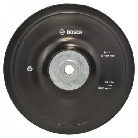 Plato de Lijado Goma Bosch 180mm Para Fibrodisco M14 2608601209 89.830508 Plato de Lijado Goma Bosch 180mm Para Fibrodisco M14 