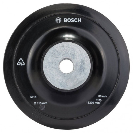 Plato de Lijado Goma Bosch 115mm Para Fibrodisco M14 2608601005