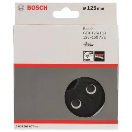 Plato de Lijado Bosch 125mm Velcro 8 huecos GEX 125-150 AVE 2608601607 Bosch-Plato de Lijado Bosch 125mm Velcro 8 huecos GEX 125