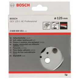 Plato de Lijado Bosch 125mm Velcro 8 huecos GEX 125-1 AE 2608000351 Bosch-Plato de Lijado Bosch 125mm Velcro 8 huecos GEX 125-1 