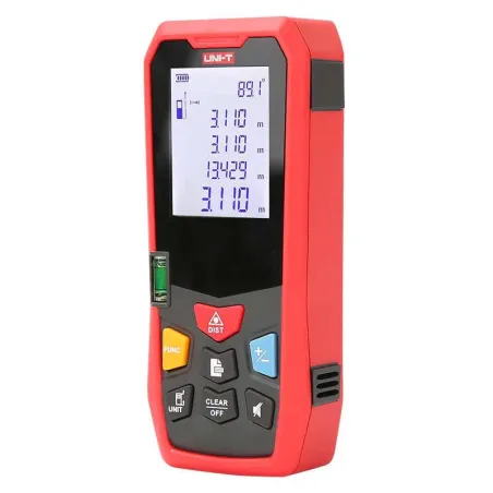  Medidor de Distancia Laser Digital UNI-T LM-100, Alcance 100M Ergonomico Precision Milimetrica Multiple Funciones 144.915254 Me
