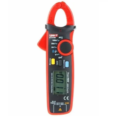  Pinza Amperimetrica Digital UNI-T UT-210E TRUE RMS, AC600V 100A Corriente Voltaje Resistencia 230.508475 Las mini pinzas amperi