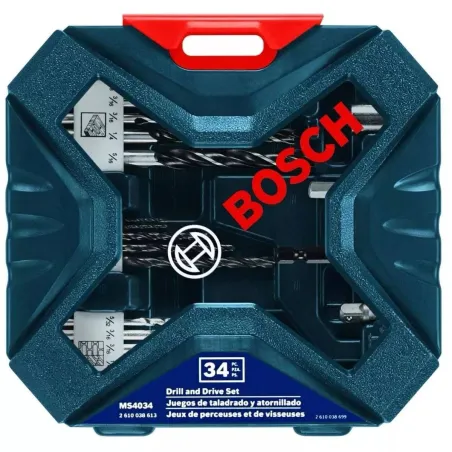  Juego de Puntas y Brocas Bosch 34 Piezas azul x-line para Taladrar y atornillar 2610038613 61.016949 Juego de Puntas y Brocas B