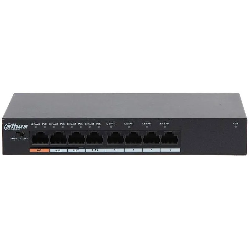 Switch POE Dahua PFS3008-8ET-60 8Port 4Port POE 4NoPOEx 10/100M 1Ports60W Hi-PoE 60W