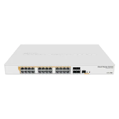 Cloud Router Switch Mikrotik 328-24P-4S+RM 24xGigabit 4xSFP+ 800MHz 512MBRAM OSL5 1U PSU