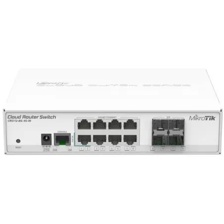  Cloud Smart Switch Mikrotik 112-8G-4S-IN 8xGigabit 4xSFP 400Mhz 128MBRAM OSL5 PSU 650.847458 Cloud Smart Switch Mikrotik 112-8G