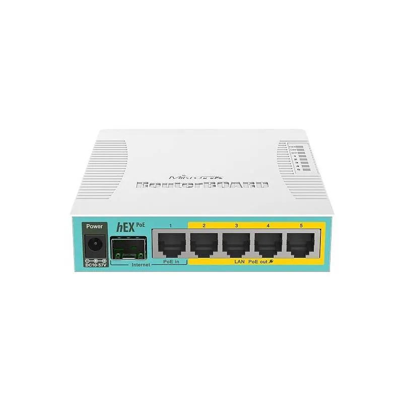 Router Mikrotik hEX Poe RB960PGS 5xGbit 4PoE L2 800MHz 128MB 1SFP USB OSL4 PSU