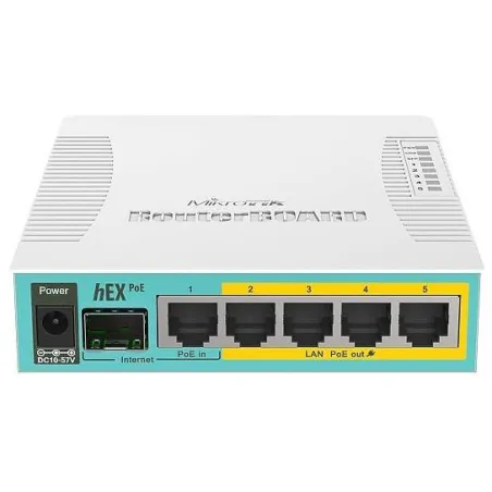  Router Mikrotik hEX Poe RB960PGS 5xGbit 4PoE L2 800MHz 128MB 1SFP USB OSL4 PSU 374.576271 Router Mikrotik hEX Poe RB960PGS 5xGb