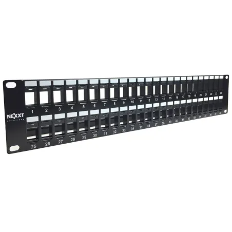 Patch Panel Nexxt AW192NXT41 48 Puertos Montaje en Rack Modular Bastidor Nexxt-Patch Panel Nexxt AW192NXT41 48 Puertos Montaje e