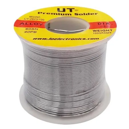  Bobina Rollo Estaño UT UT-2623 100G 0.8mm 60/40 estaño/plomo Pb+ 18.644068 Bobina Rollo Estaño UT UT-2623 100G 0.8mm 60/40 esta