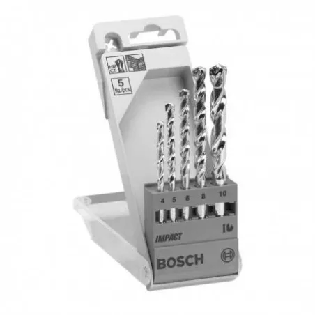  Brocas Concreto Set 5pzas 4,5,6,8,10mm CYL-1 Carburo Estandar mamposteria, Bosch 2608590090 20.338983 Broca Concreto Bosch CYL-