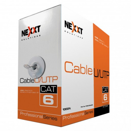 Cable UTP Nexxt PCGUCC6LZGR 305 Cat6 en Bobina tipo LSZH Gris