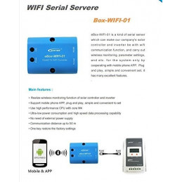 Adaptador Seguimieto Epever eBox-WIFI-01 WIFI Serial Server para controlador Solar