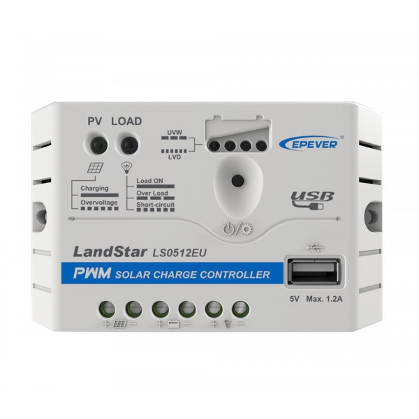 Controlador de Carga Solar PWM Epever LS0512EU 5A 12V USB5V