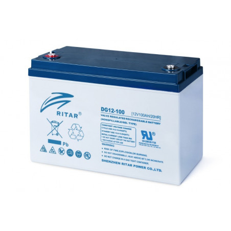Bateria Gell Ritar DG12-90 12V 90Ah Terminal F12/F15 30.6x16.9x21cm